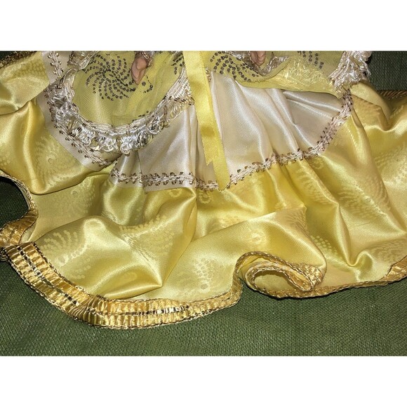 1940's Doll with Dress Nancy Lee Yellow Handmade Beautiful Dress Blonde - Picture 3 of 8